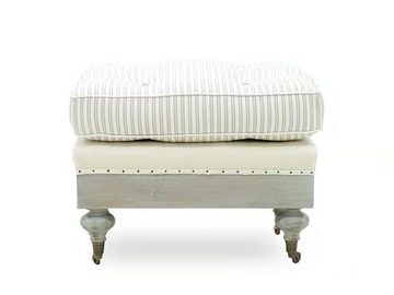 RUFUS ESSENCE - Upholstered fabric footstool by Crearte Collections - view 2